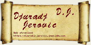 Đurađ Jerović vizit kartica